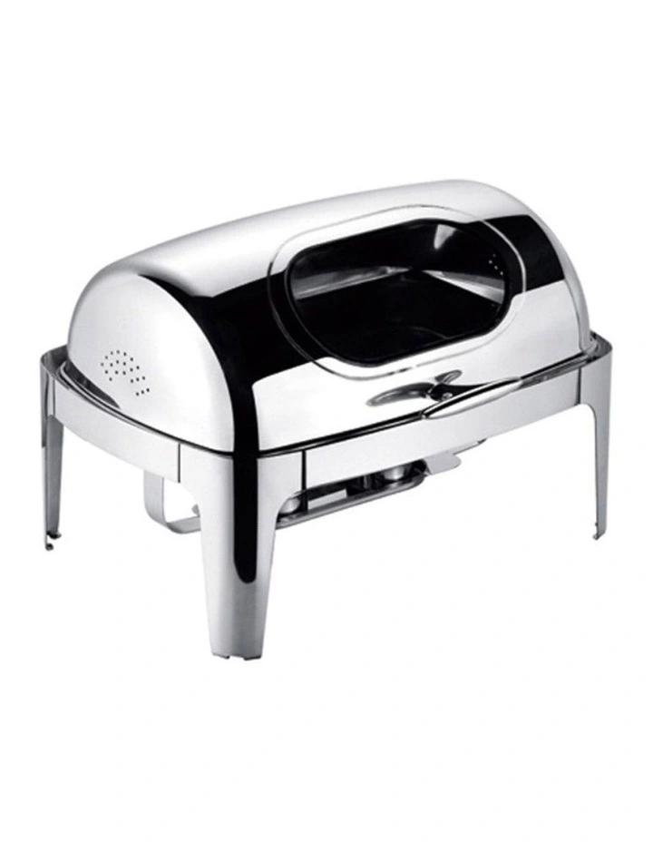 SOGA Double Soup Tureen Chafing Dish 6.5L Visual Lid Food Warmer image 3