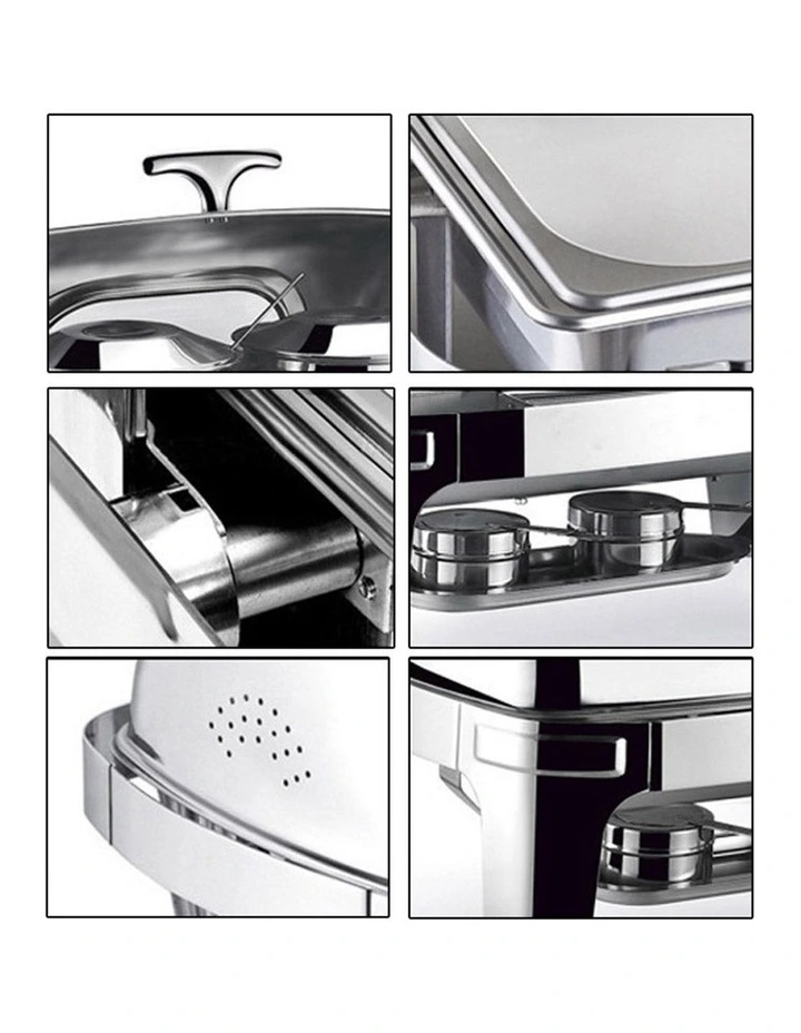 SOGA Double Soup Tureen Chafing Dish 6.5L Visual Lid Food Warmer image 6