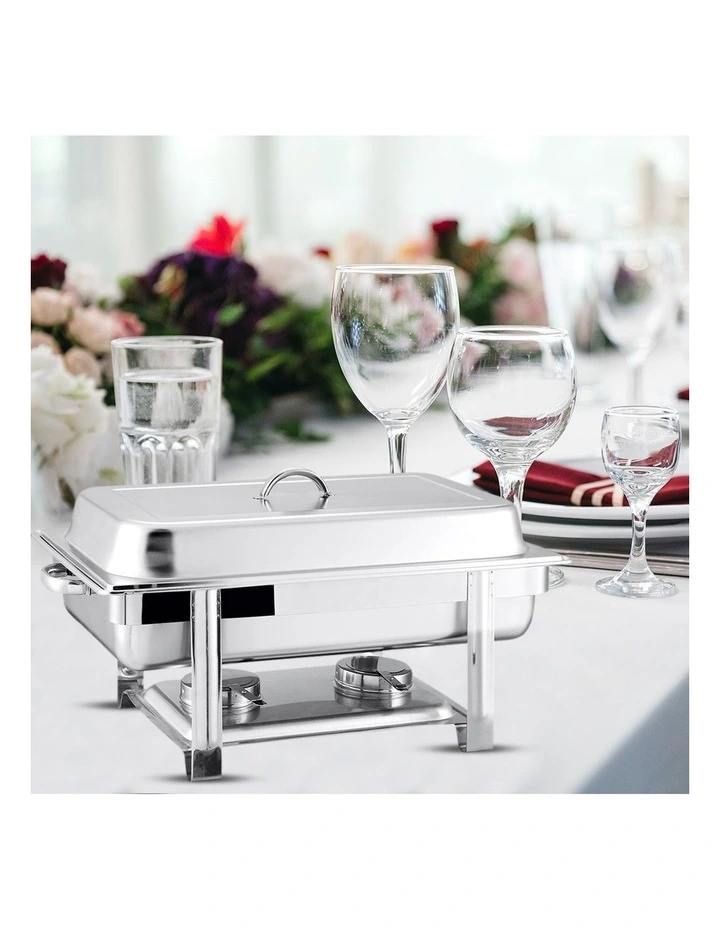 SOGA 2 Pack Chafing Dish Single Tray Stainless Steel Food Warmer image 3