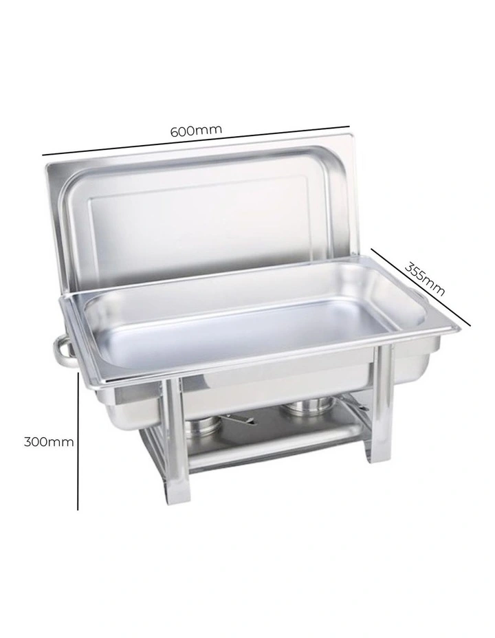 SOGA 2 Pack Chafing Dish Single Tray Stainless Steel Food Warmer image 7