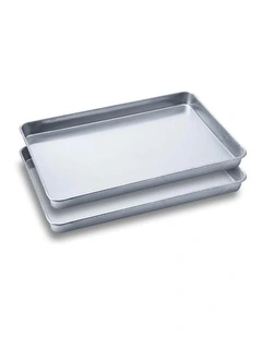 SOGA 2 Pack Aluminium Baking Pan Gastronorm Tray 60x40x5cm