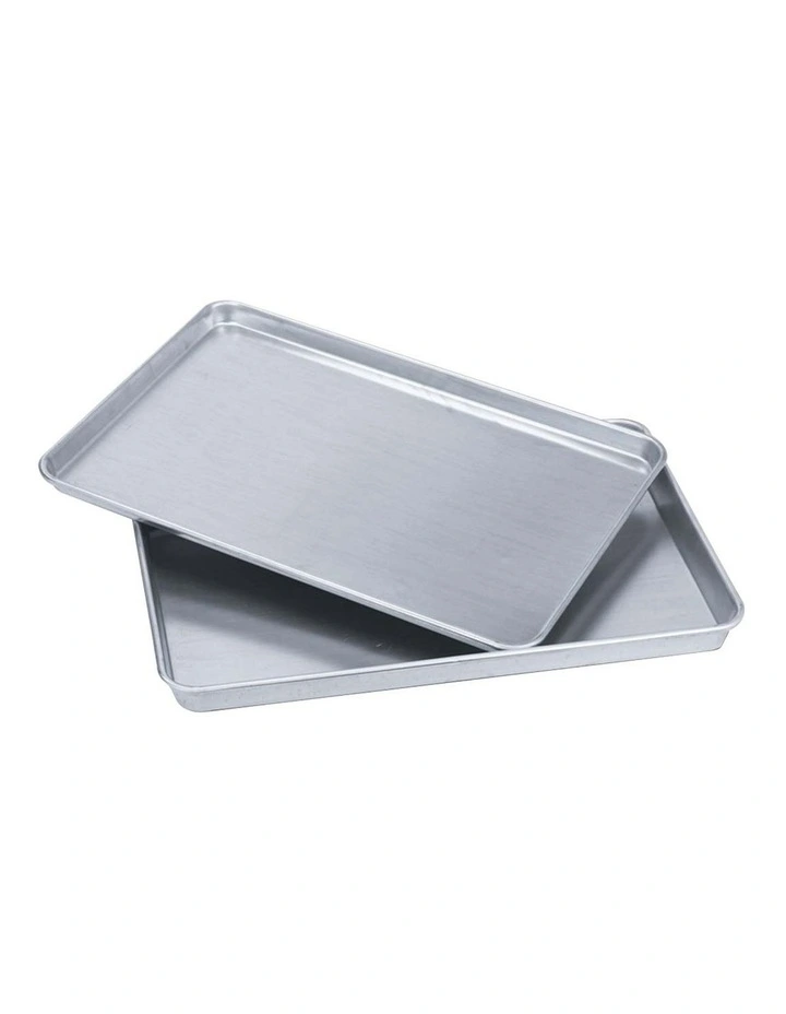 SOGA 2 Pack Aluminium Baking Pan Gastronorm Tray 60x40x5cm image 5