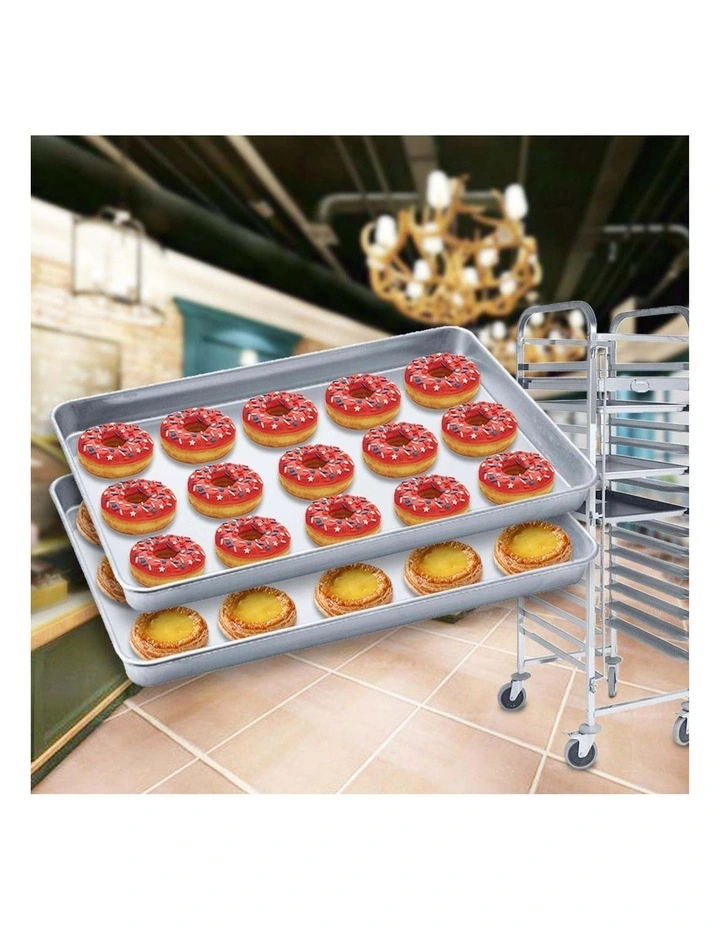 SOGA 2 Pack Aluminium Baking Pan Gastronorm Tray 60x40x5cm image 6