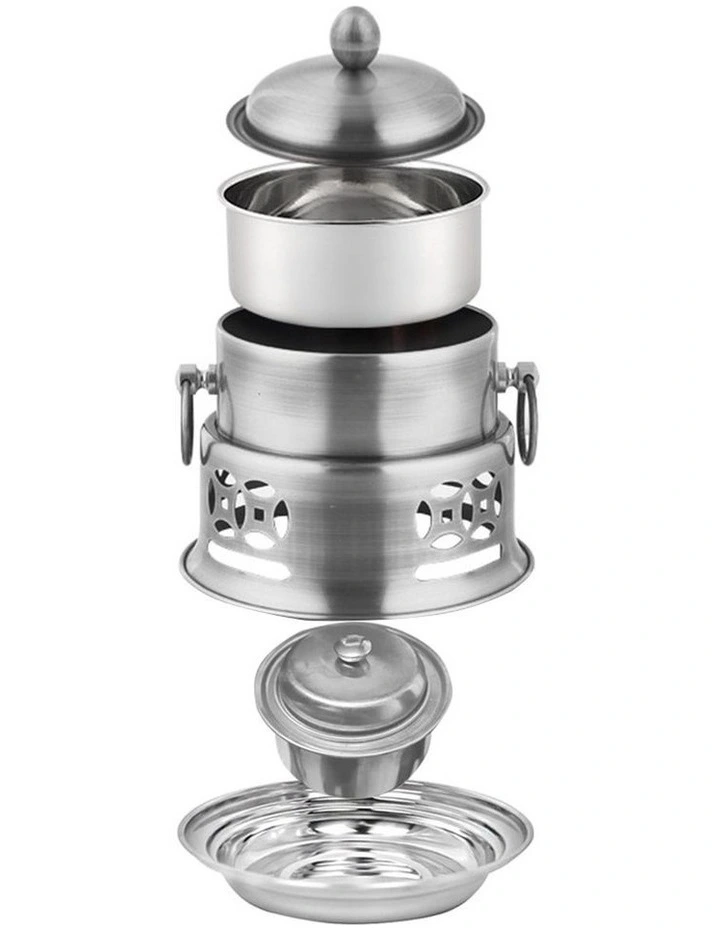 SOGA 2 Pack Mini Hot Pot Alcohol Stove Stainless Steel Lid image 4