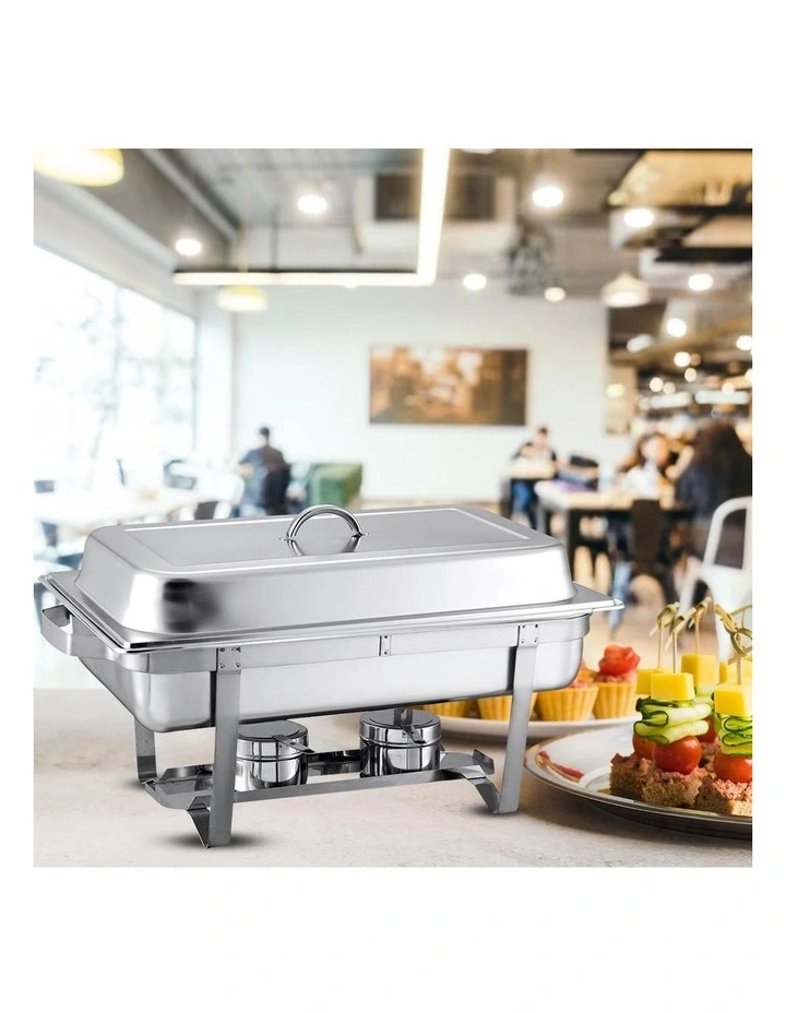 SOGA 2 Pack Chafing Dish 9L Full Size Stainless Steel Food Warmer image 2