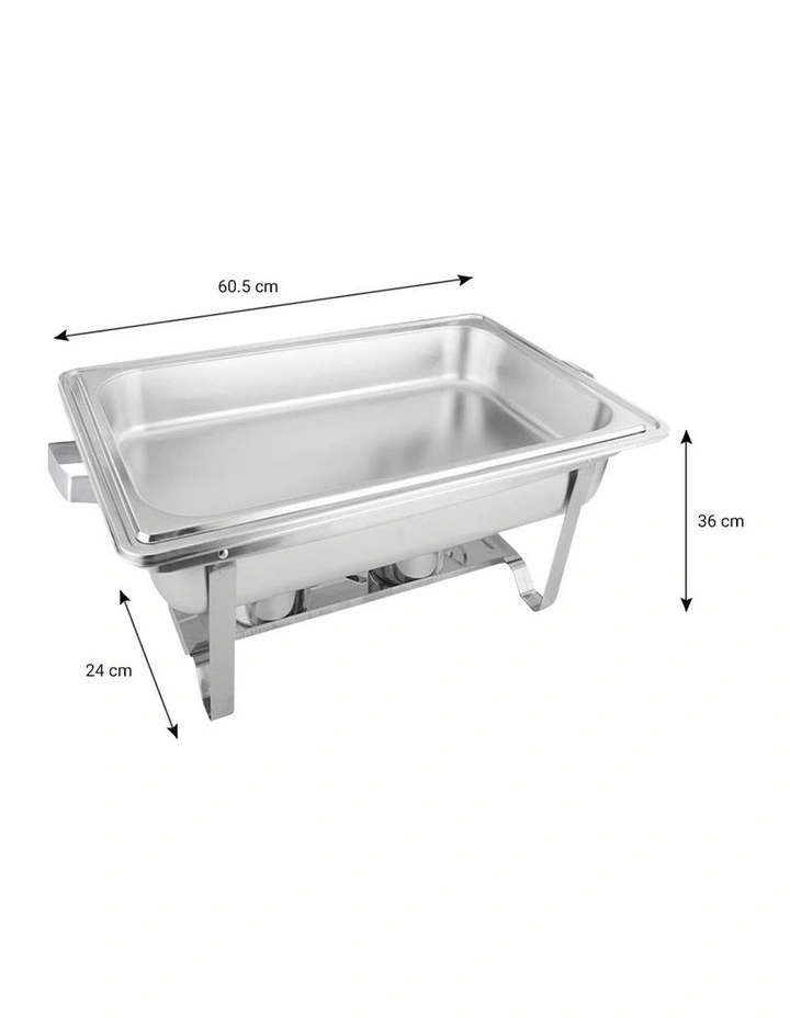 SOGA 2 Pack Chafing Dish 9L Full Size Stainless Steel Food Warmer image 4