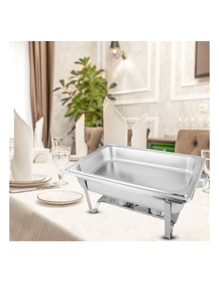 SOGA 2 Pack Chafing Dish 9L Full Size Stainless Steel Food Warmer image 7