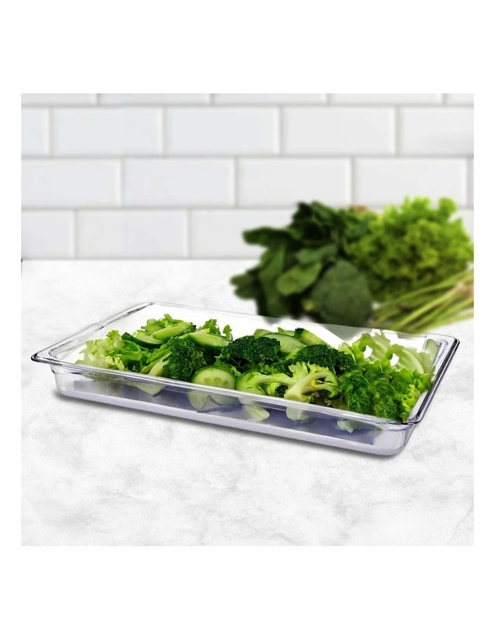SOGA 65mm Clear Gastronorm GN Pan 1/1 Food Tray Storage Bundle of 2 image 2