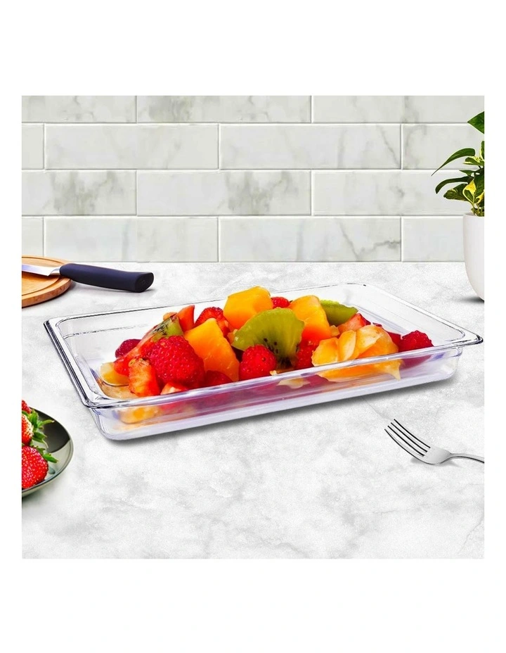 SOGA 65mm Clear Gastronorm GN Pan 1/1 Food Tray Storage Bundle of 2 image 3