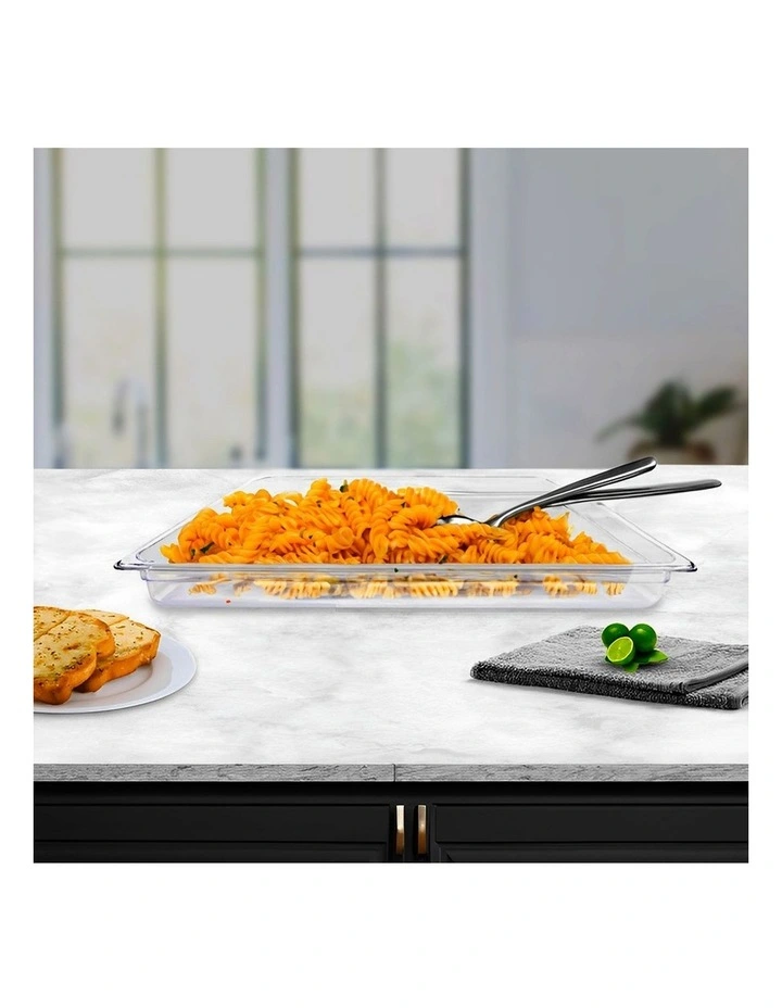 SOGA 65mm Clear Gastronorm GN Pan 1/1 Food Tray Storage Bundle of 2 image 4