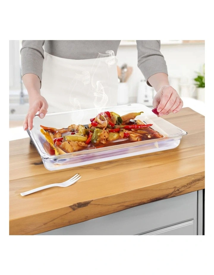 SOGA 65mm Clear Gastronorm GN Pan 1/1 Food Tray Storage Bundle of 2 image 5