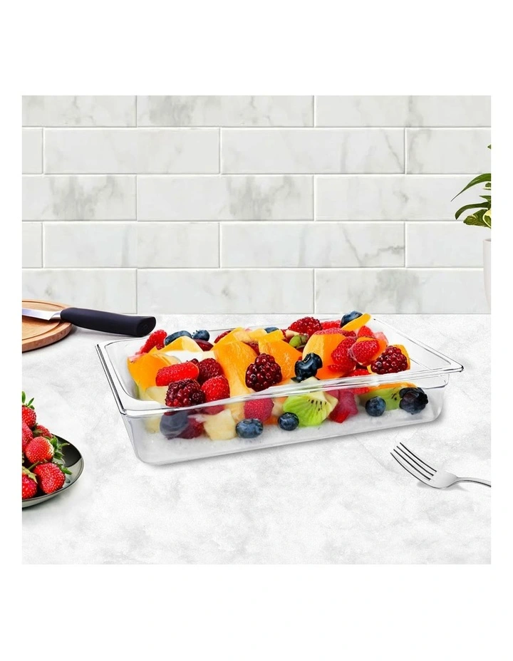 SOGA 100mm Clear Gastronorm GN Pan 1/1 Food Tray Storage Bundle of 4 image 3
