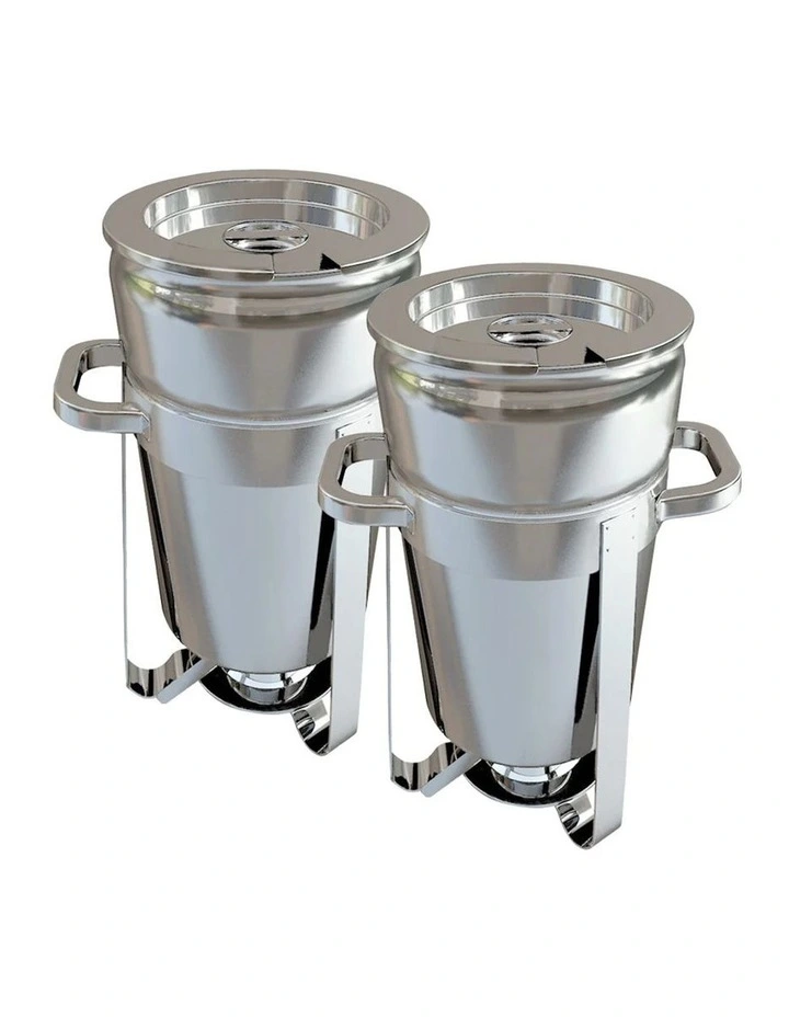 SOGA 2 Pack Soup Warmer 7L Round Stainless Steel Chafing Dish image 1