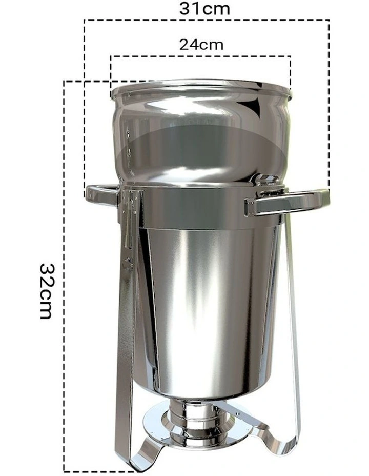 SOGA 2 Pack Soup Warmer 7L Round Stainless Steel Chafing Dish image 2