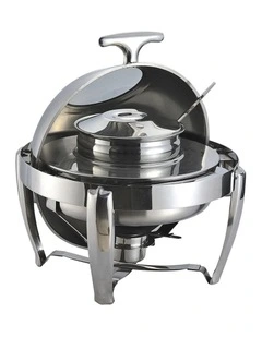 SOGA Round Soup Tureen Chafing Dish 6.5L Visual Lid Food Warmer