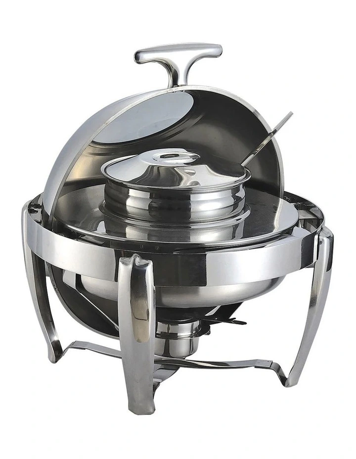 SOGA Round Soup Tureen Chafing Dish 6.5L Visual Lid Food Warmer image 1