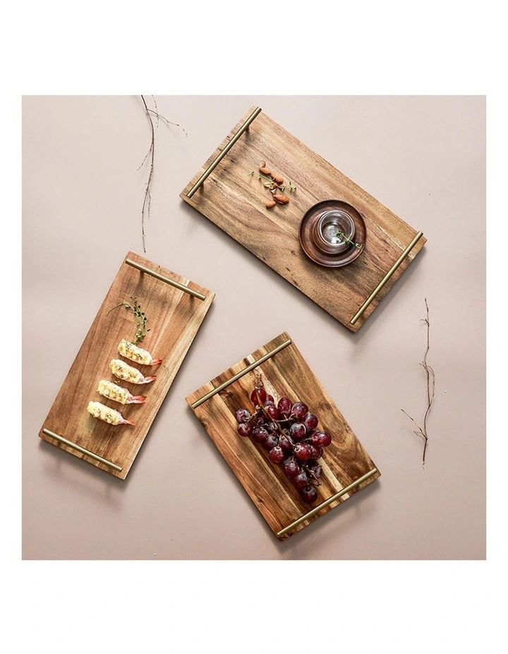 SOGA 2X 36cm Acacia Wood Serving Tray Charcuterie Board image 6