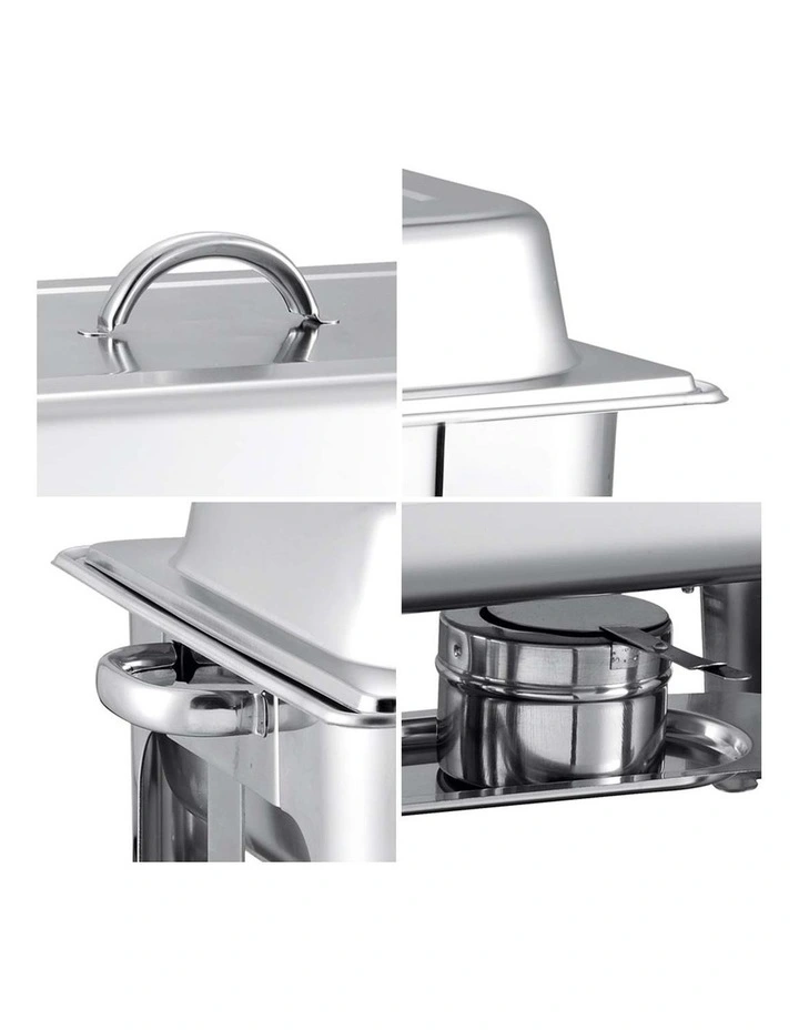 SOGA Chafing Dish Single Pan 9L Stainless Steel Food Warmer image 5