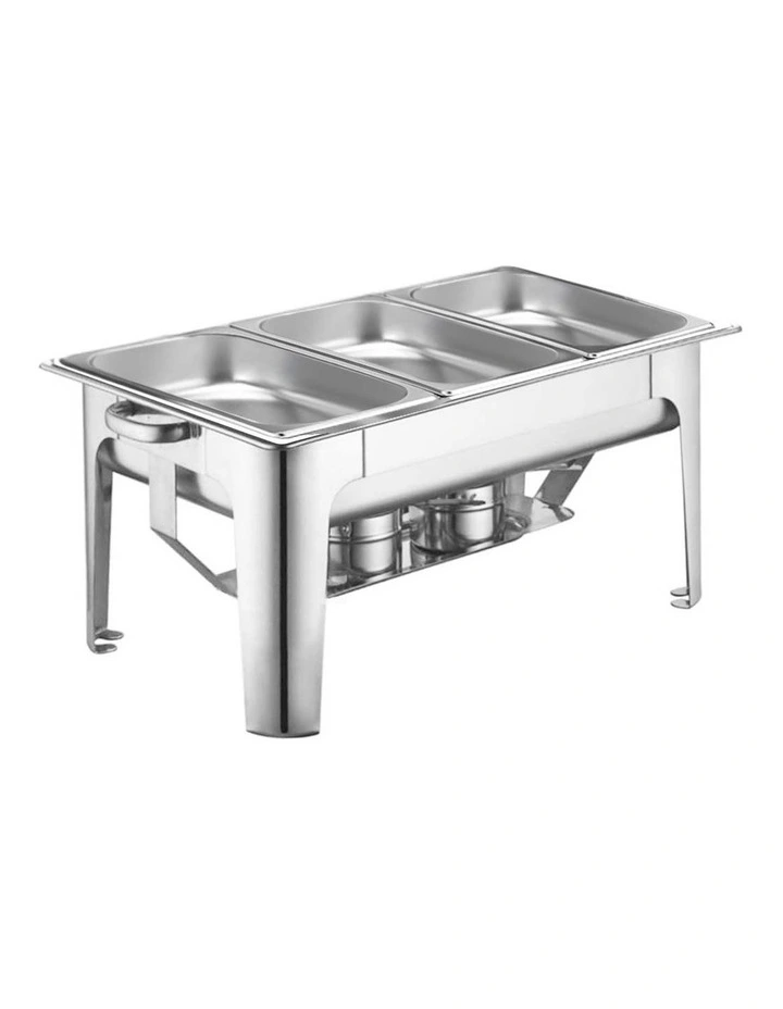 SOGA 2 Pack Chafing Dish 3 Pan 9L Stainless Steel Food Warmer image 4