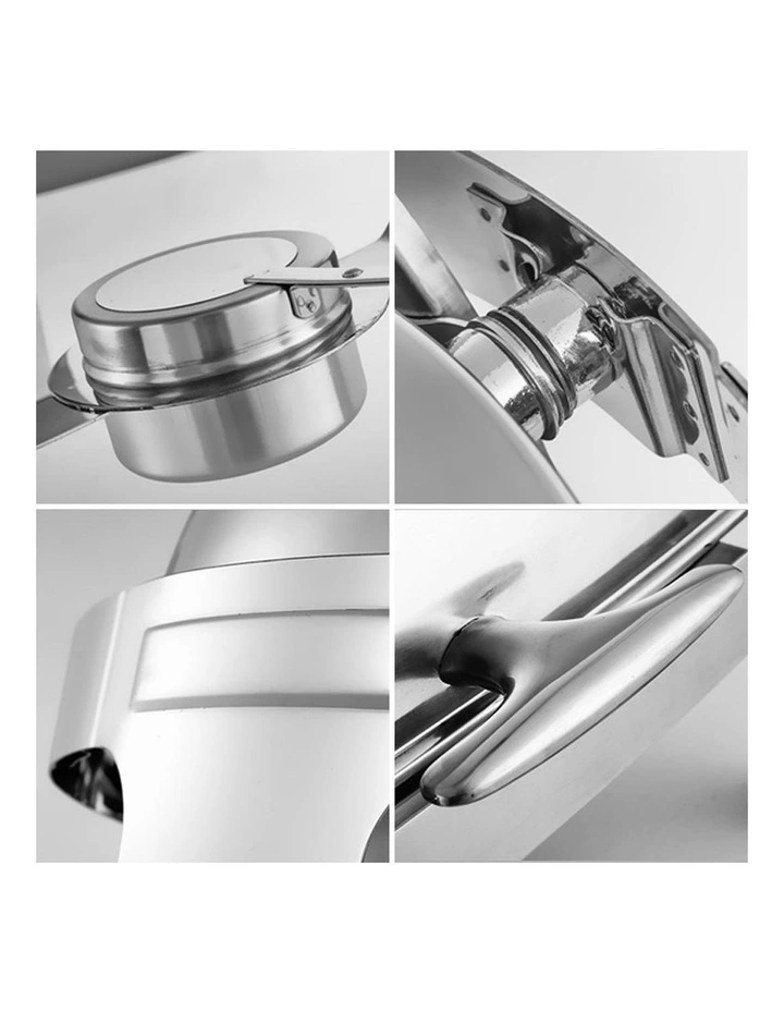 SOGA Chafing Dish 6L Round Glass Lid Stainless Steel Food Warmer image 6