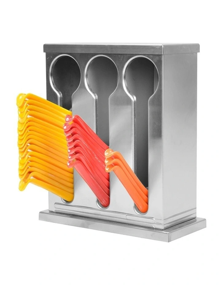 SOGA Stainless Steel Spoon and Utensil Holder Rack with 3 Holes image 1