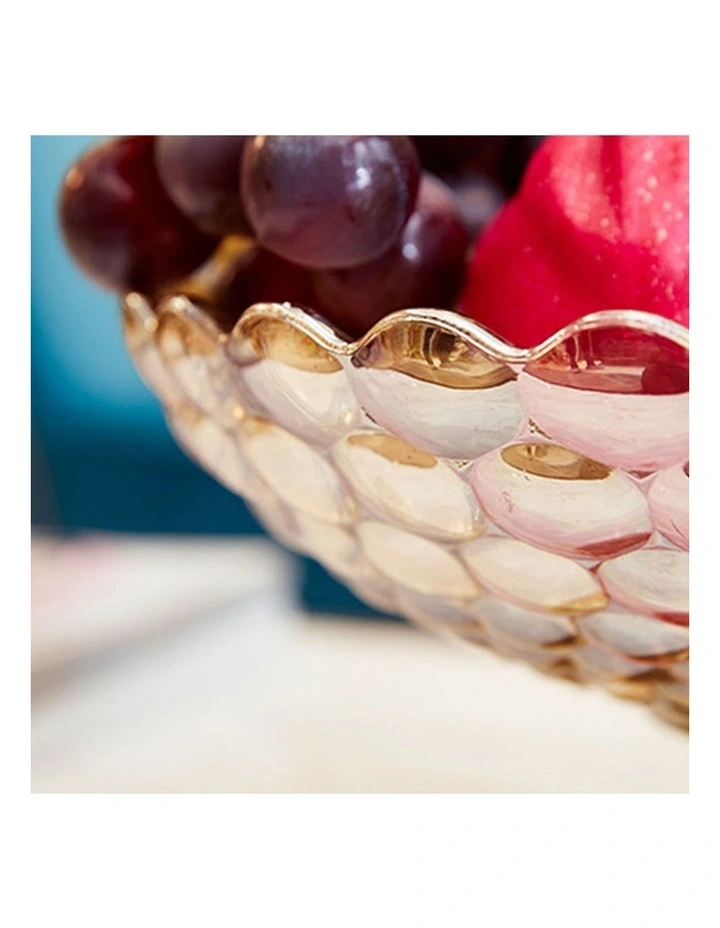 SOGA Bronze Crystal Glass Fruit Bowl Dessert Serving Basket Decor image 5
