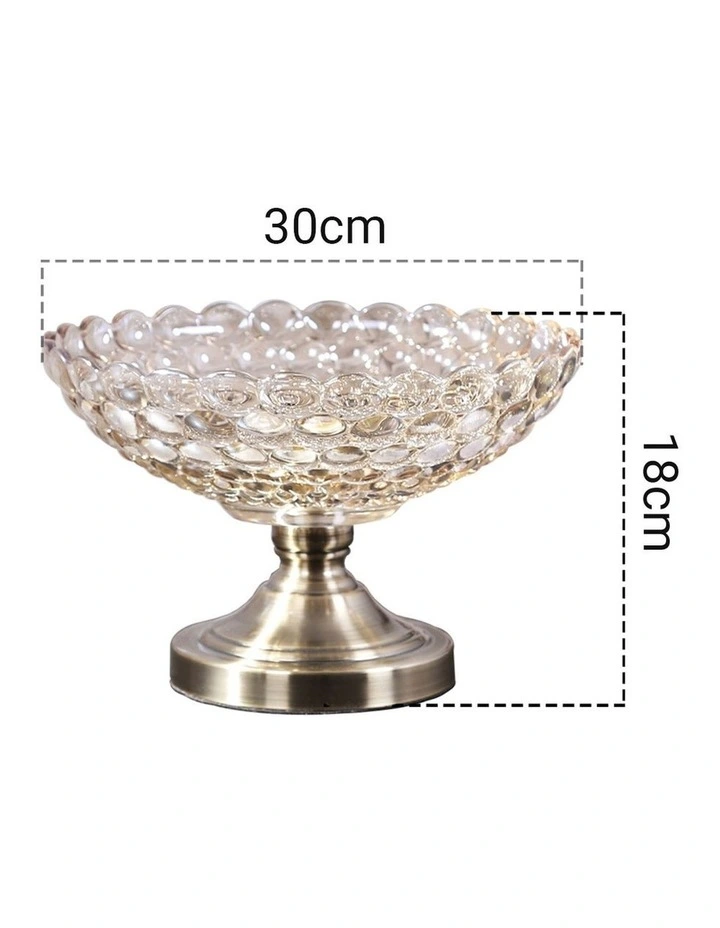 SOGA Bronze Crystal Glass Fruit Bowl Dessert Serving Basket Decor image 7