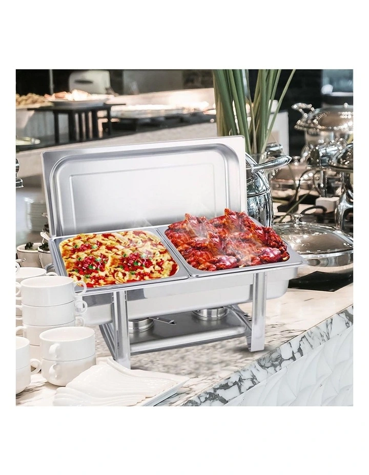 SOGA Chafing Dish Double Tray Stainless Steel Food Warmer image 4