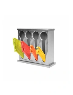 SOGA Stainless Steel Spoon and Utensil Holder Rack with 4 Holes