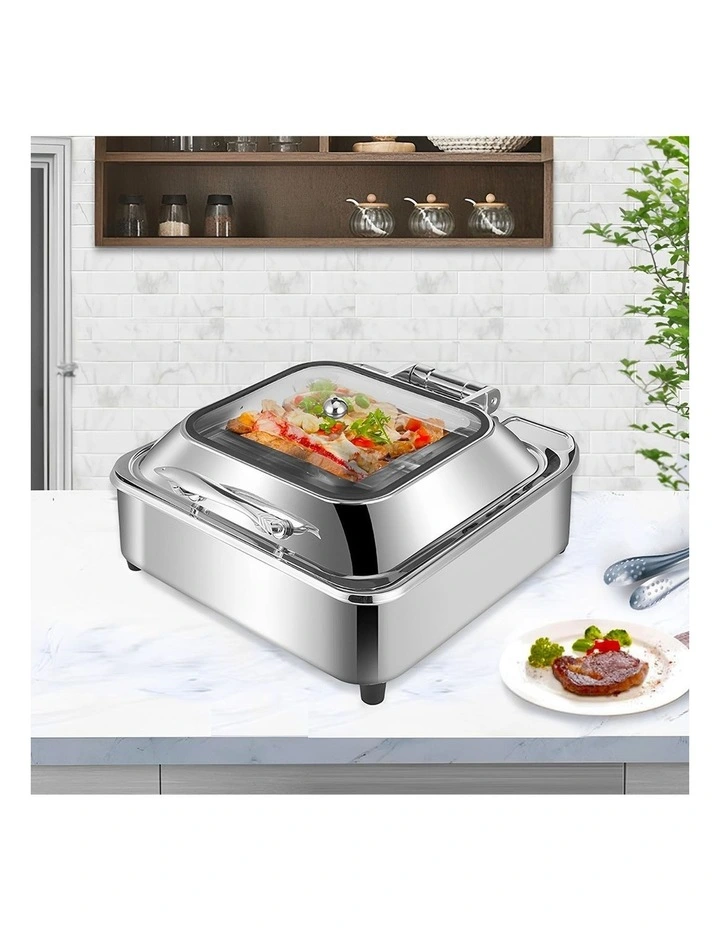 SOGA 2 Pack Square Chafing Dish Stainless Steel Food Warmer image 4