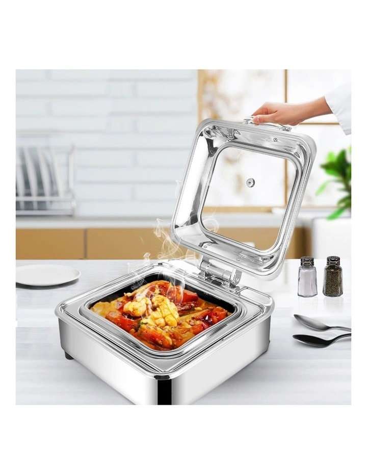 SOGA 2 Pack Square Chafing Dish Stainless Steel Food Warmer image 5