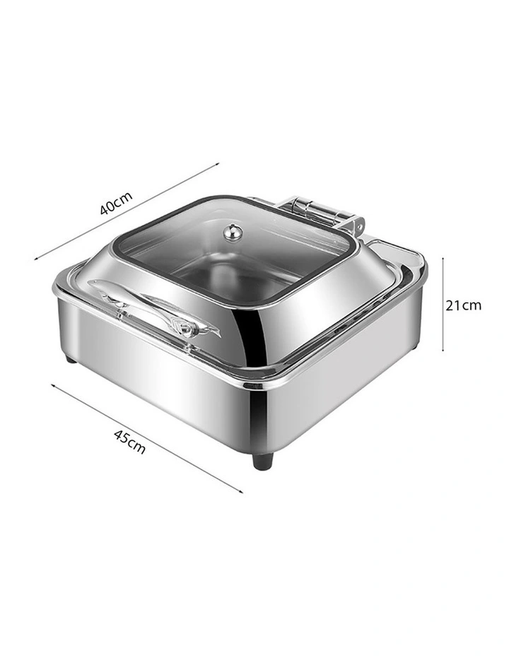 SOGA 2 Pack Square Chafing Dish Stainless Steel Food Warmer image 6