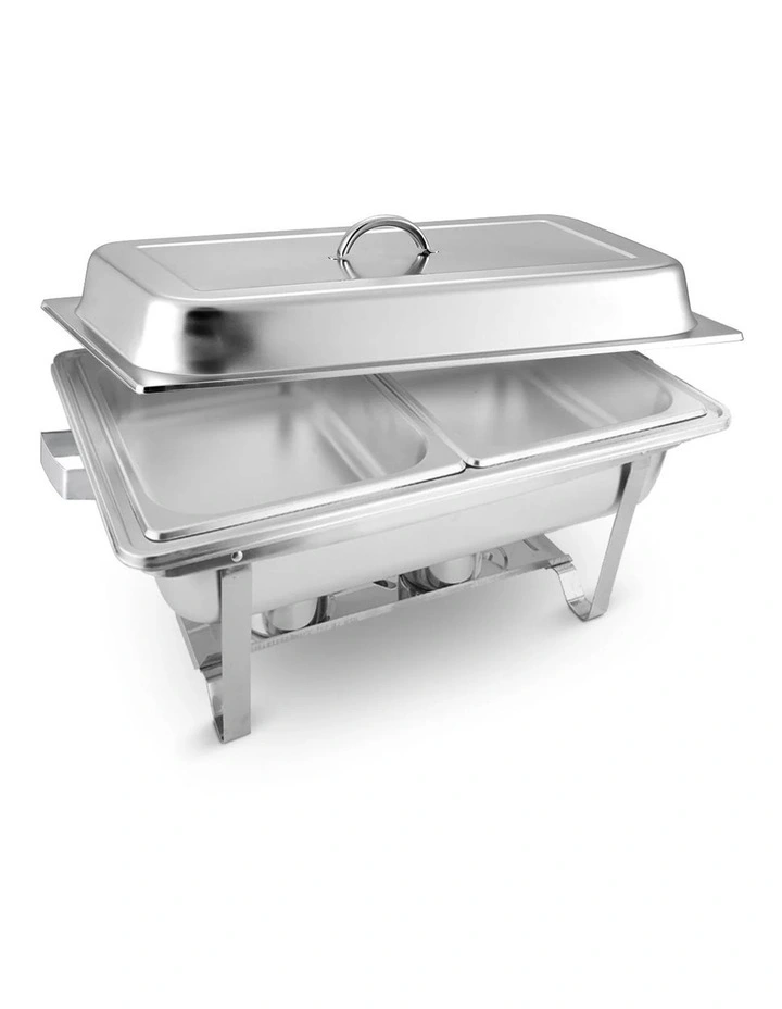 SOGA Chafing Dish Dual Tray 4.5L Stainless Steel Food Warmer image 1