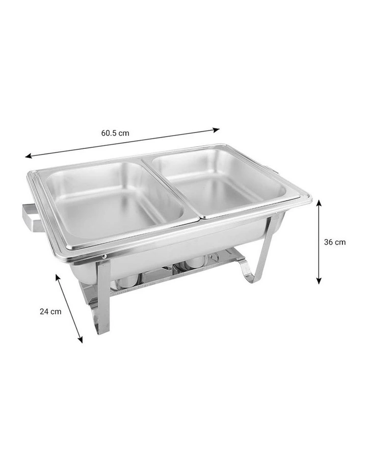 SOGA Chafing Dish Dual Tray 4.5L Stainless Steel Food Warmer image 4