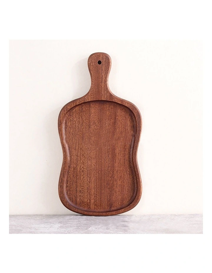 SOGA 2X 18cm Brown Wooden Serving Tray with Handle image 3