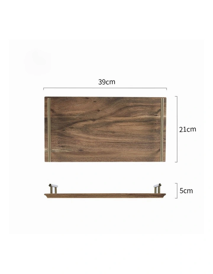 SOGA 2X 39cm Acacia Wooden Serving Tray image 2