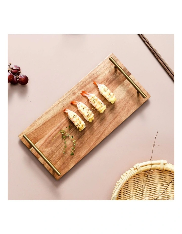 SOGA 2X 39cm Acacia Wooden Serving Tray image 3