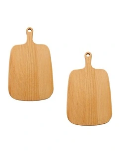 SOGA 2X 33cm Rectangular Wooden Serving Tray with Handle