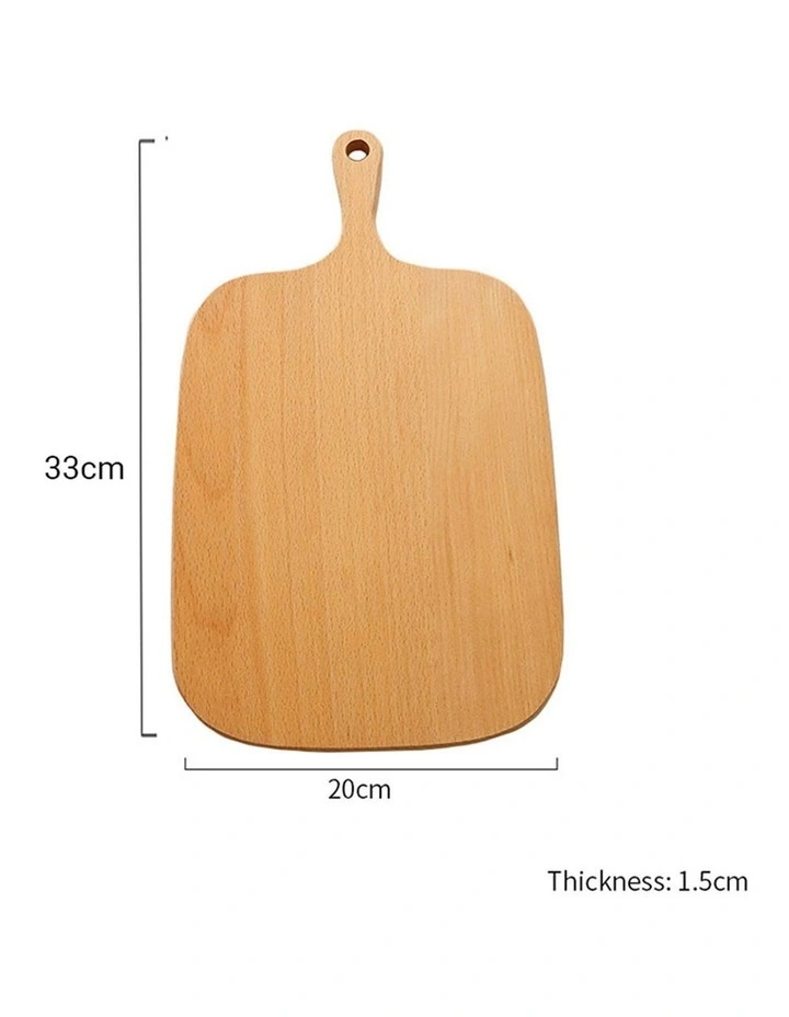 SOGA 2X 33cm Rectangular Wooden Serving Tray with Handle image 2