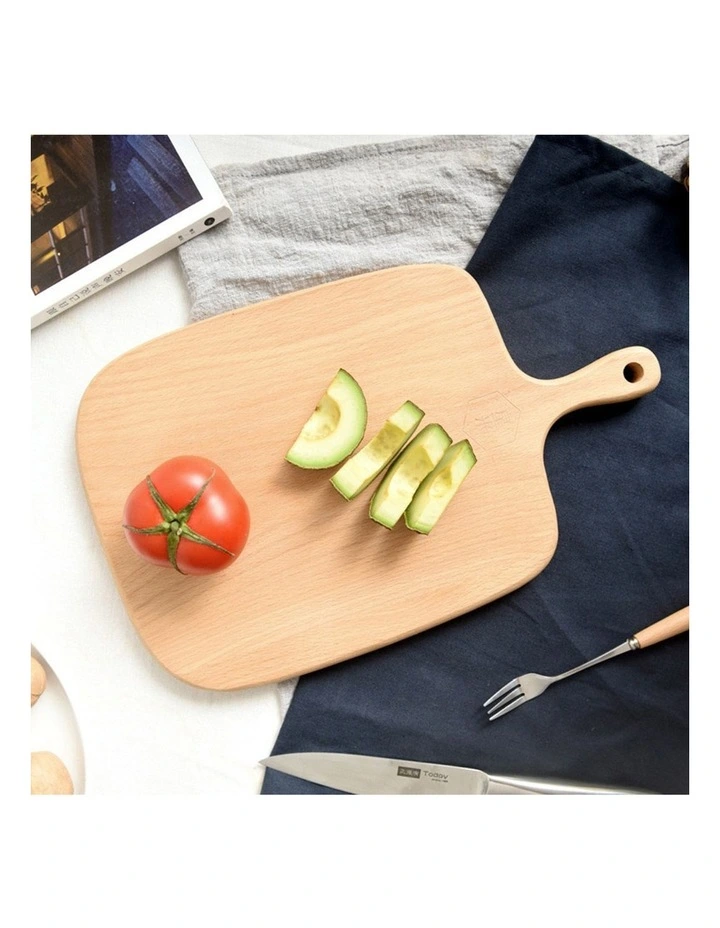 SOGA 2X 33cm Rectangular Wooden Serving Tray with Handle image 3