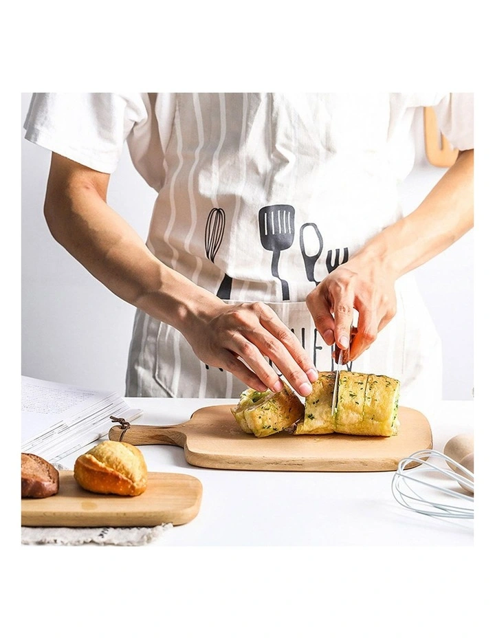 SOGA 2X 33cm Rectangular Wooden Serving Tray with Handle image 4