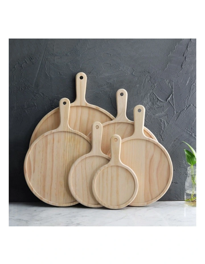 SOGA 7-Inch Round Pine Wood Serving Tray image 5