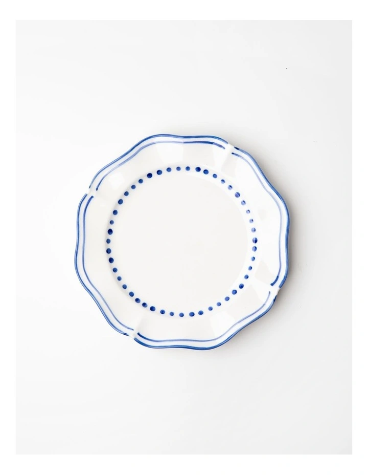 No.22 Home Capri Blue Hand-Painted Side Plates Set of 4 image 1