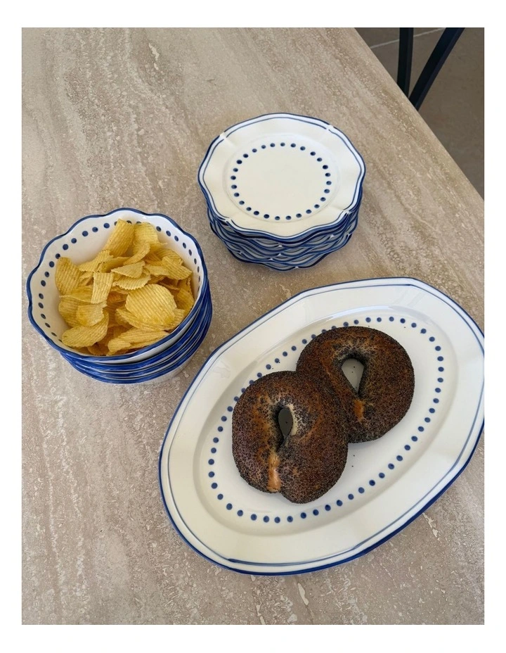 No.22 Home Capri Blue Hand-Painted Side Plates Set of 4 image 2
