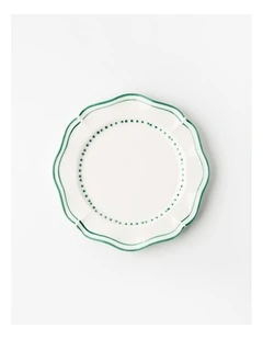 Capri Green Porcelain Dinner Plates Set of 4