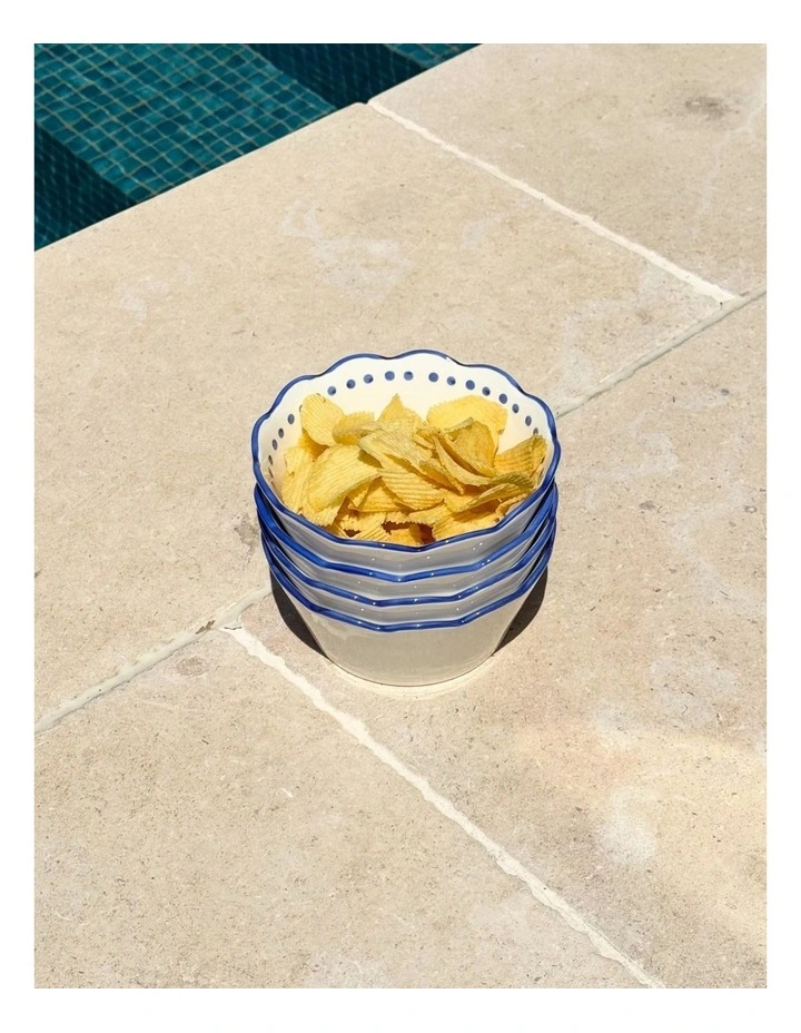 No.22 Home Capri Blue Maxi Bowls Set of 4 image 4