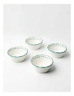 No.22 Home Capri Green Mini Bowls Set of 4