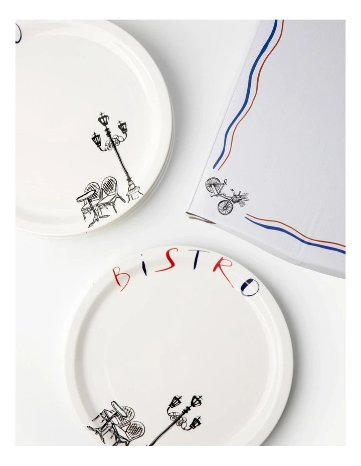 Paris Bistro Plates Set of 4 image 4