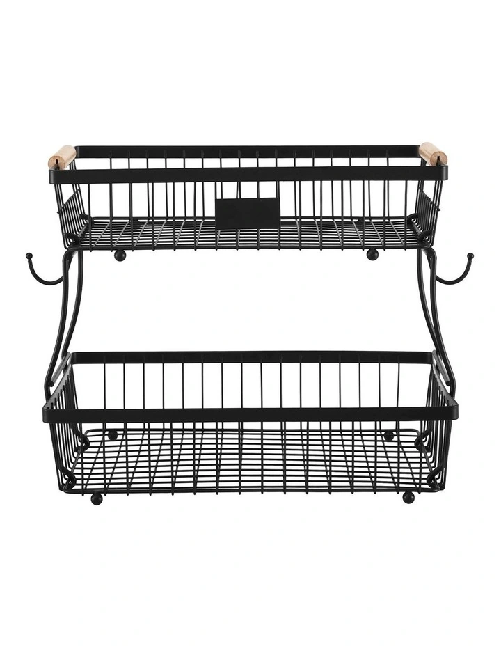 5-Star Chef 2 Tier Fruit Basket Bowl Detachable Kitchen Food Storage Stand image 3