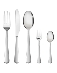 Tableware Cutlery Set Stainless Steel Knife Fork Spoon Kitchen Child Silver 60PC